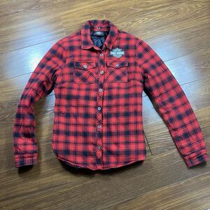 Harley-Davidson Red and Black Plaid Shirt